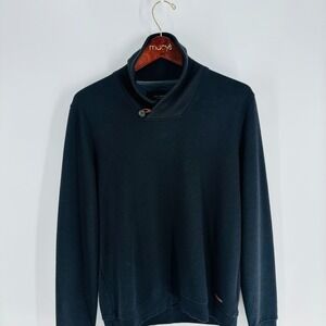 Ted Baker London Shawl Collar‎ Classic Pullover Sweater Navy Blue Size 3